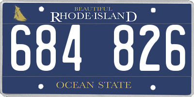 RI license plate 684826