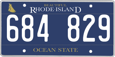 RI license plate 684829