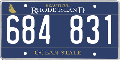 RI license plate 684831