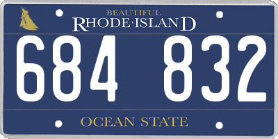 RI license plate 684832