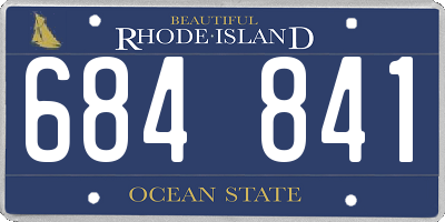 RI license plate 684841