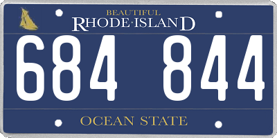 RI license plate 684844