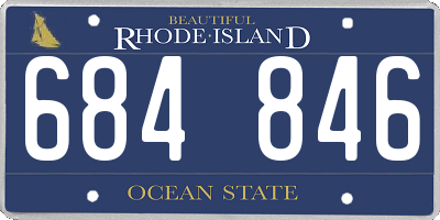 RI license plate 684846