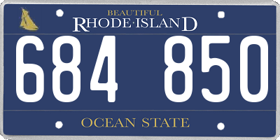 RI license plate 684850