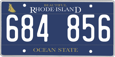 RI license plate 684856