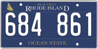 RI license plate 684861