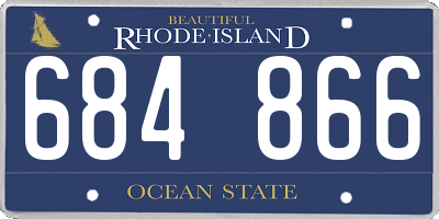 RI license plate 684866