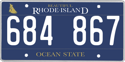 RI license plate 684867