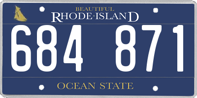 RI license plate 684871