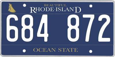 RI license plate 684872