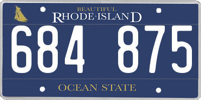 RI license plate 684875