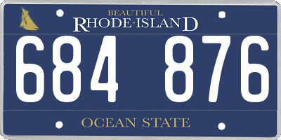 RI license plate 684876