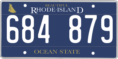 RI license plate 684879