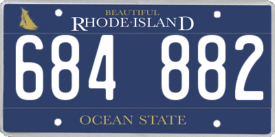 RI license plate 684882