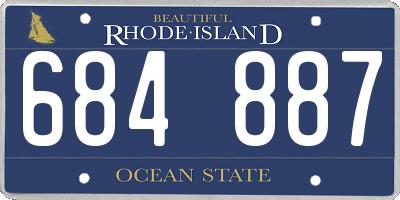 RI license plate 684887
