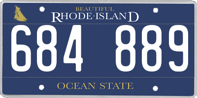 RI license plate 684889