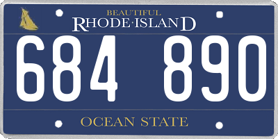 RI license plate 684890