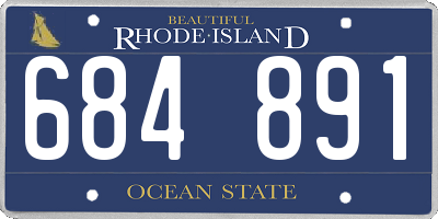 RI license plate 684891