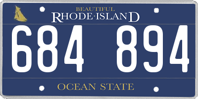 RI license plate 684894