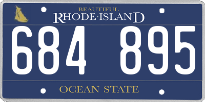 RI license plate 684895