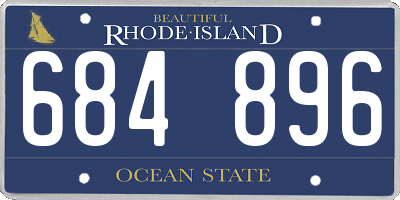 RI license plate 684896
