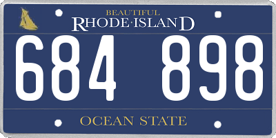RI license plate 684898
