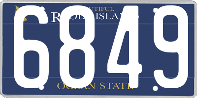 RI license plate 6849