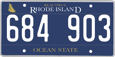 RI license plate 684903