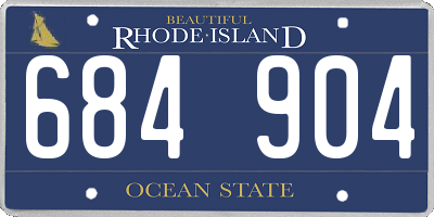 RI license plate 684904