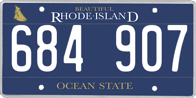 RI license plate 684907
