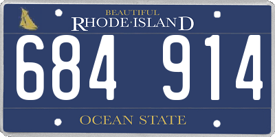 RI license plate 684914