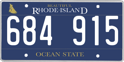 RI license plate 684915