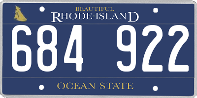 RI license plate 684922