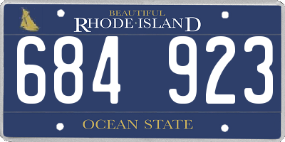 RI license plate 684923