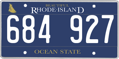 RI license plate 684927