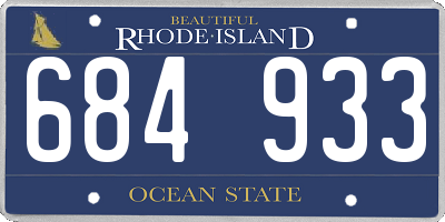 RI license plate 684933