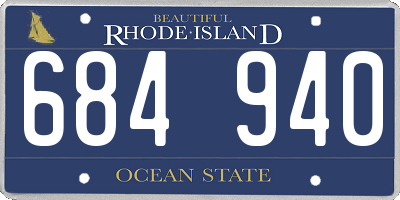 RI license plate 684940