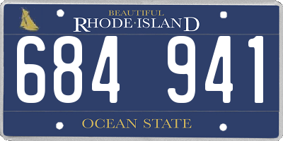 RI license plate 684941