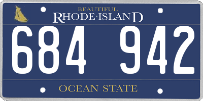 RI license plate 684942