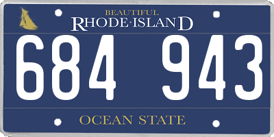 RI license plate 684943