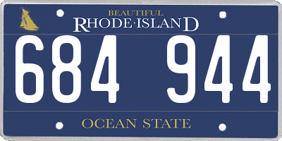RI license plate 684944
