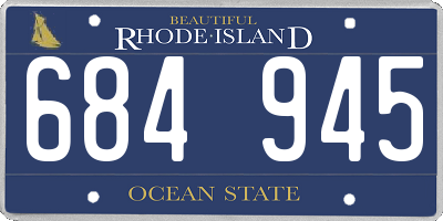 RI license plate 684945