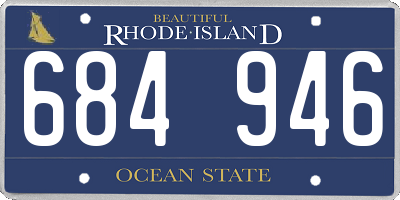 RI license plate 684946