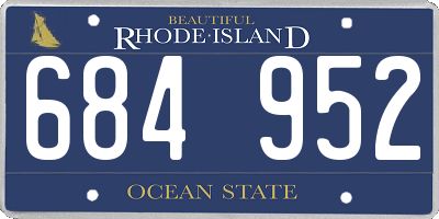 RI license plate 684952