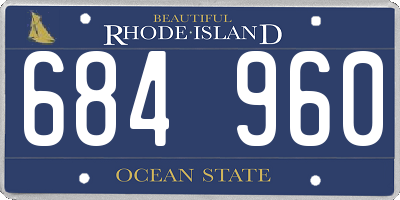 RI license plate 684960