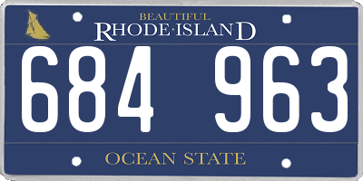 RI license plate 684963