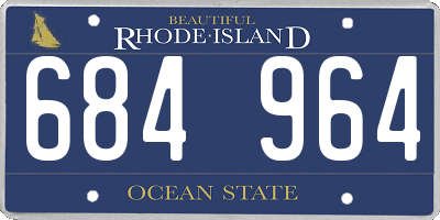 RI license plate 684964