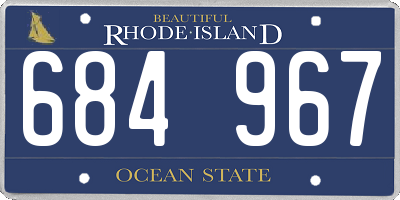 RI license plate 684967