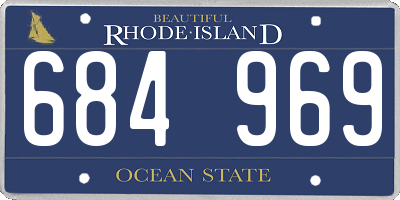 RI license plate 684969