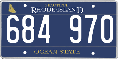 RI license plate 684970